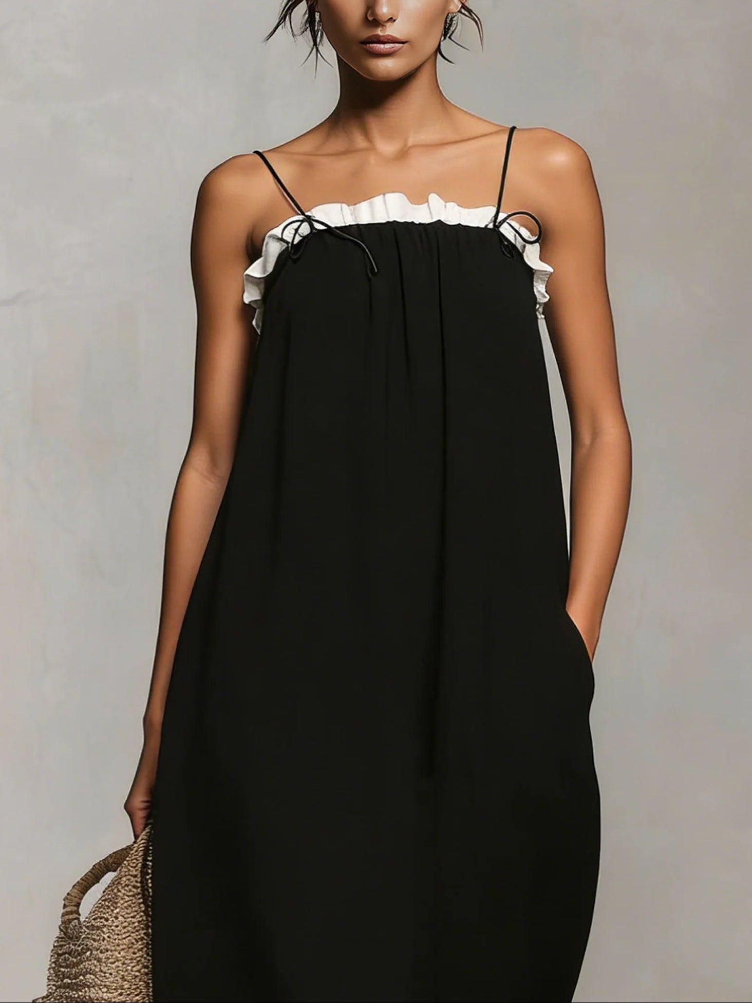 Dolores™ | Vestido Maxi con Bloques de Color y Tirantes Finos