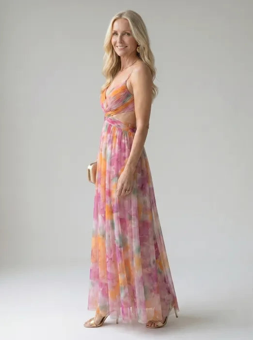 Camila™ | Vestido Maxi Envolvente Suave con Estampado