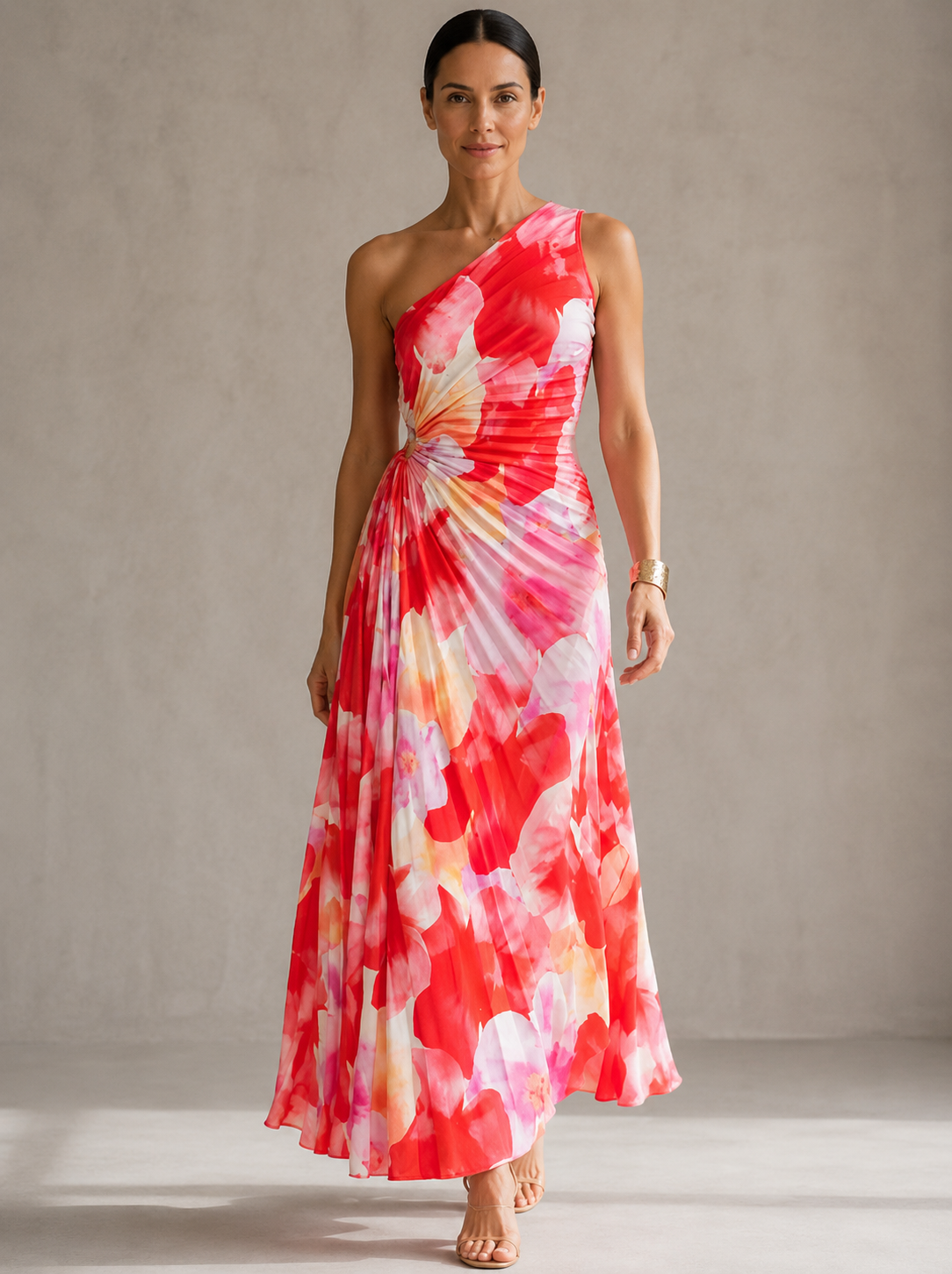 Yanira™ | Vestido Plisado Un Solo Hombro