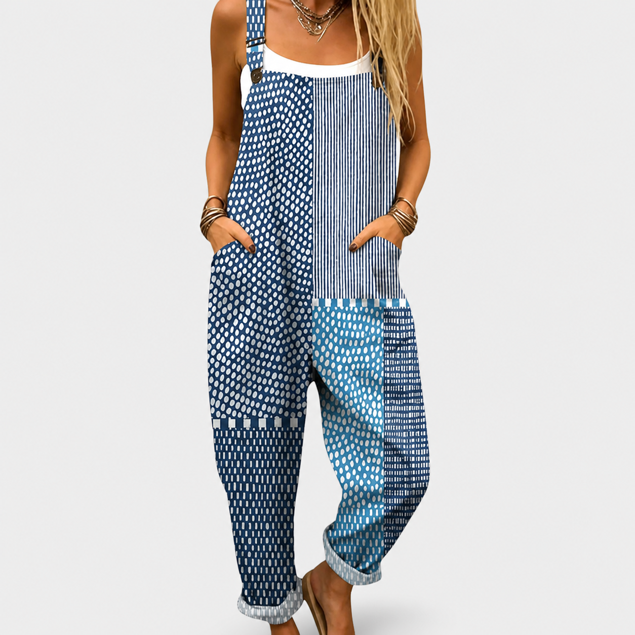 Mónica™ | Enterizo Cómodo Azul