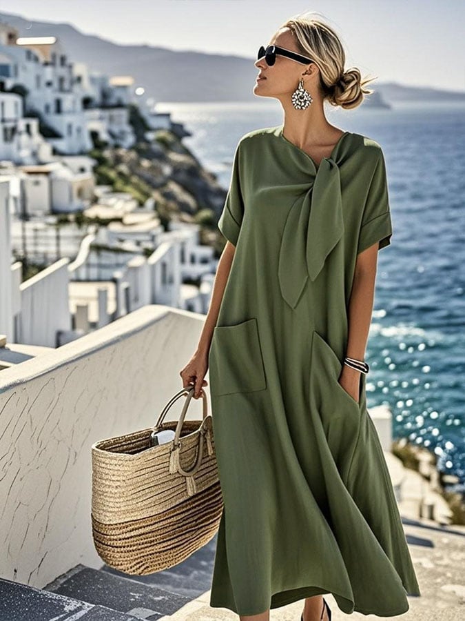 Mireille™ | Vestido en Algodón Fluido y Estival