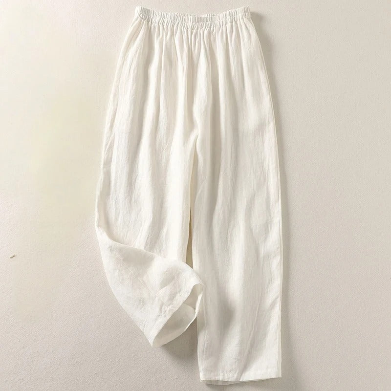 Amalia™ | Pantalón Fluido en Algodón y Lino