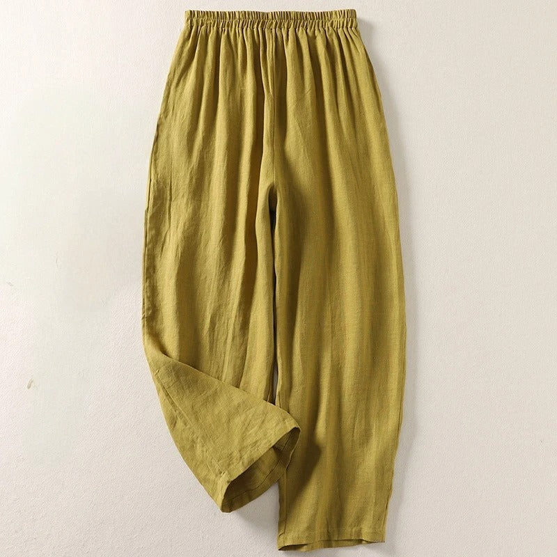 Amalia™ | Pantalón Fluido en Algodón y Lino