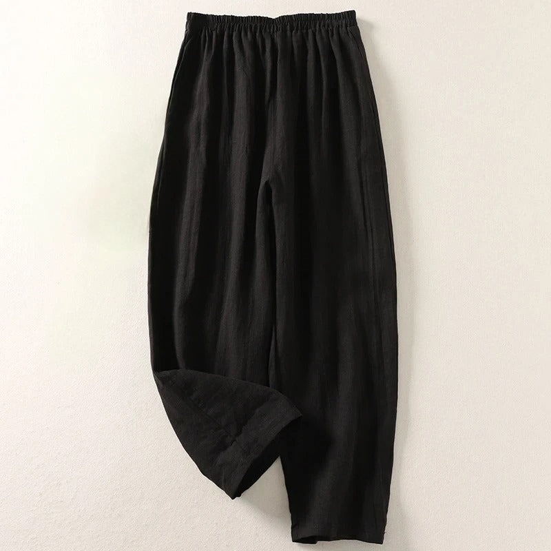 Amalia™ | Pantalón Fluido en Algodón y Lino
