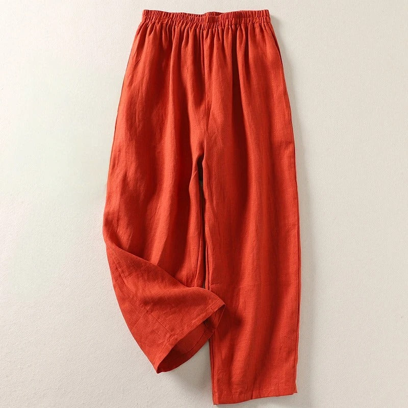Amalia™ | Pantalón Fluido en Algodón y Lino