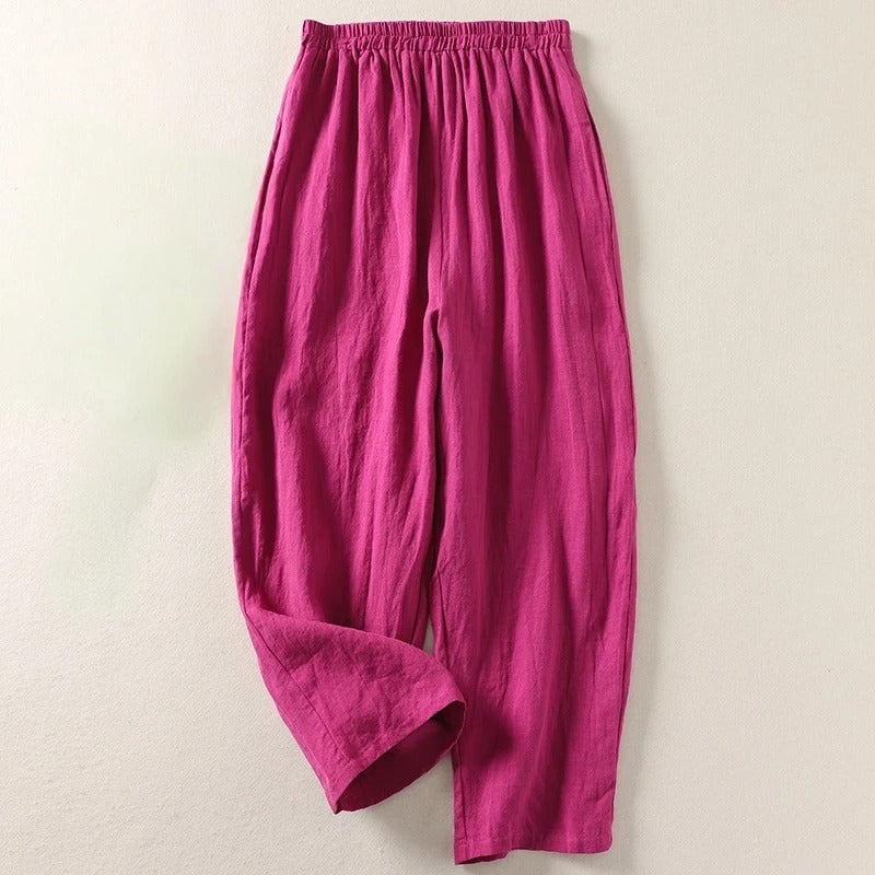 Amalia™ | Pantalón Fluido en Algodón y Lino