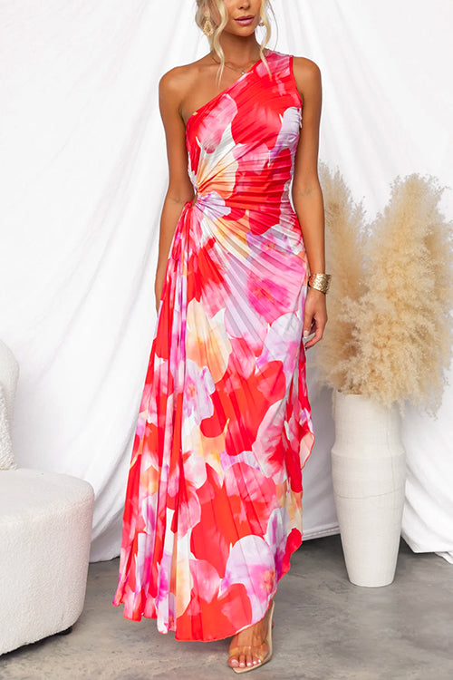 Yanira™ | Vestido Plisado Un Solo Hombro
