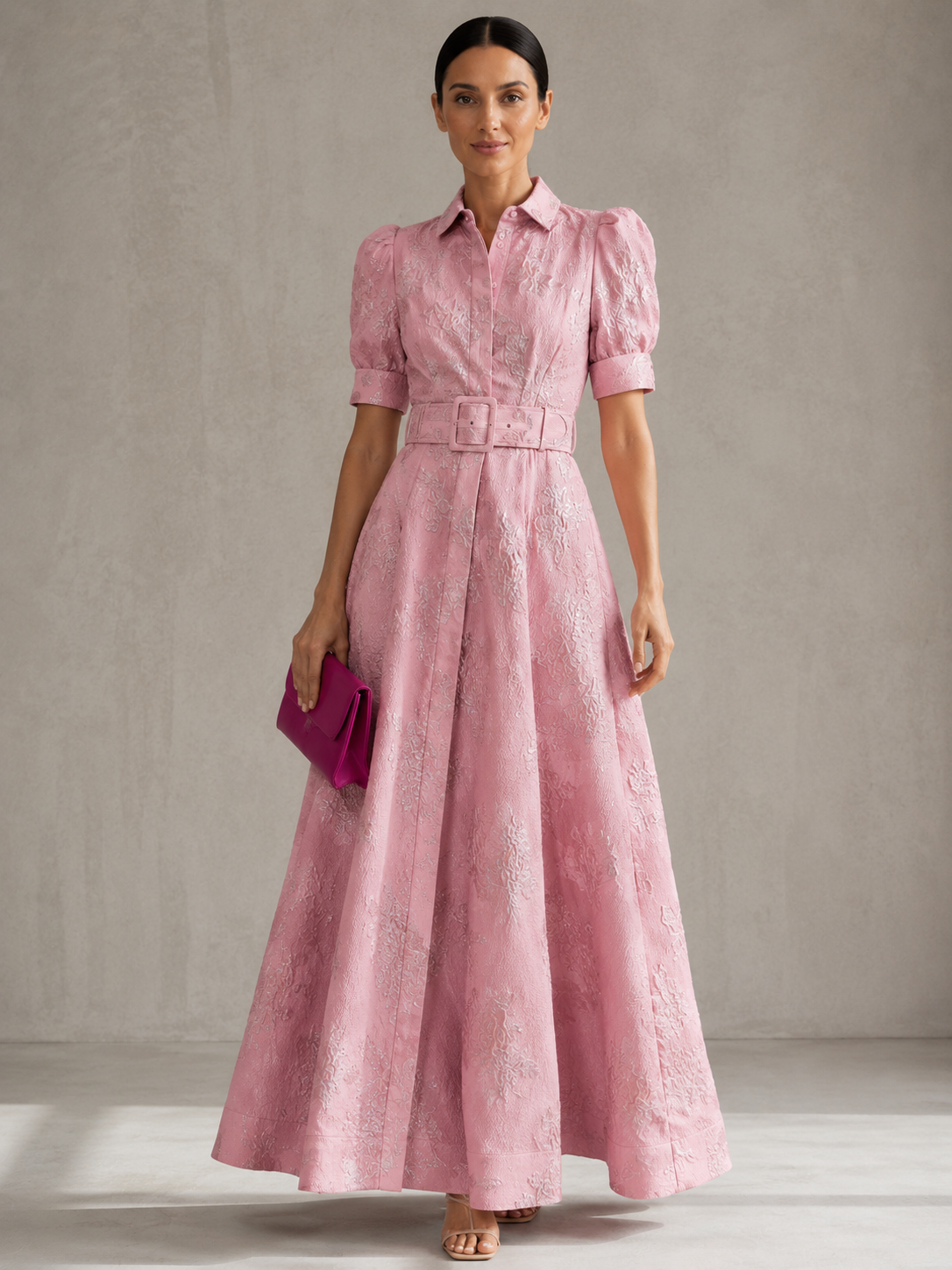 Aria™ | Vestido Corto con Mangas Abullonadas