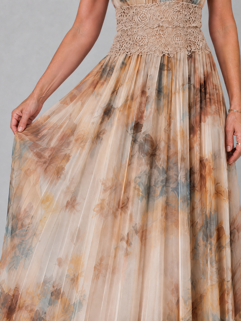 Ariana™ | Vestido Maxi Halter con Detalle de Encaje en la Cintura