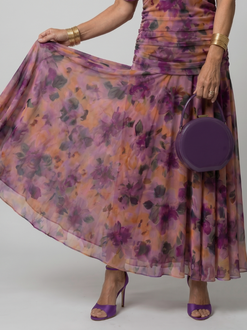 Calen™ | Vestido Midi Hombros Descubiertos con Falda Fluida