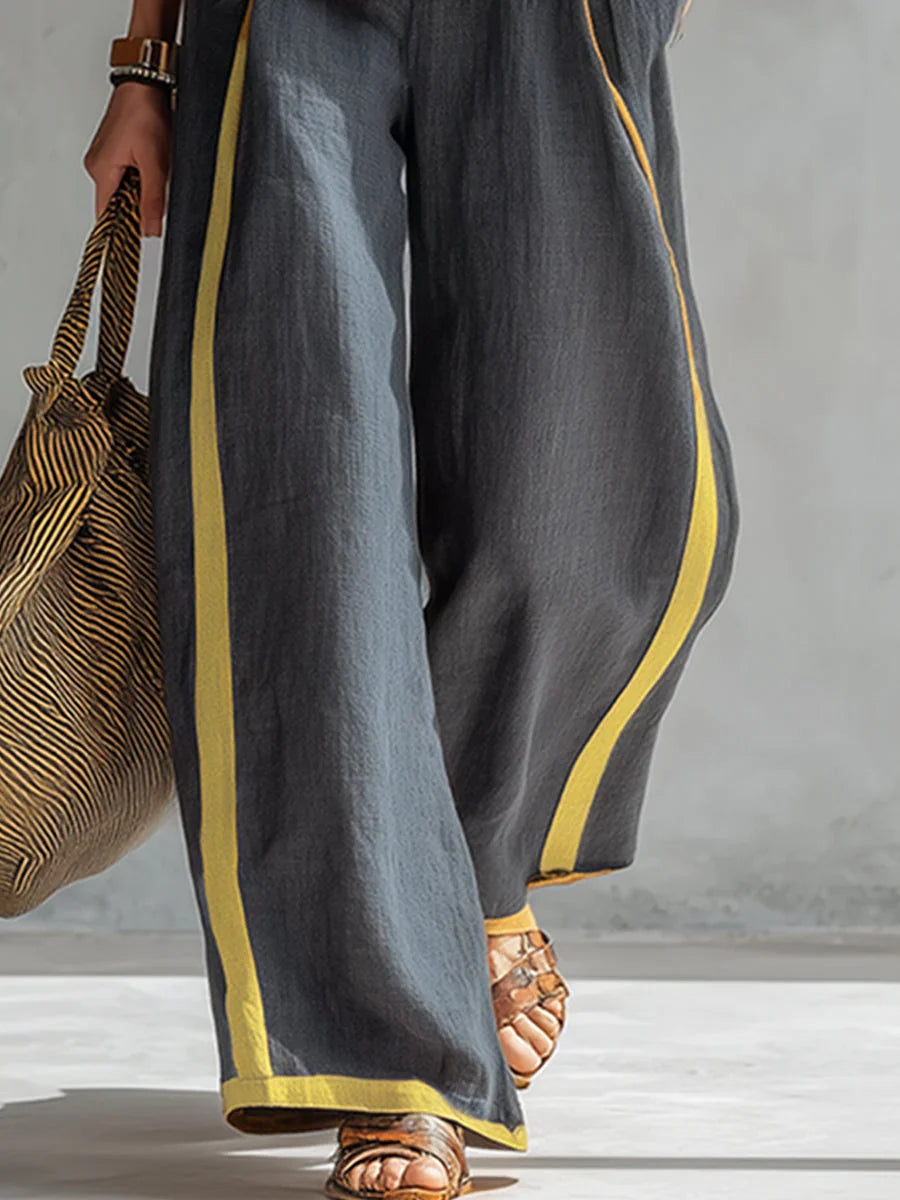 Leila™ | Conjunto Fluido con Detalles a Contraste