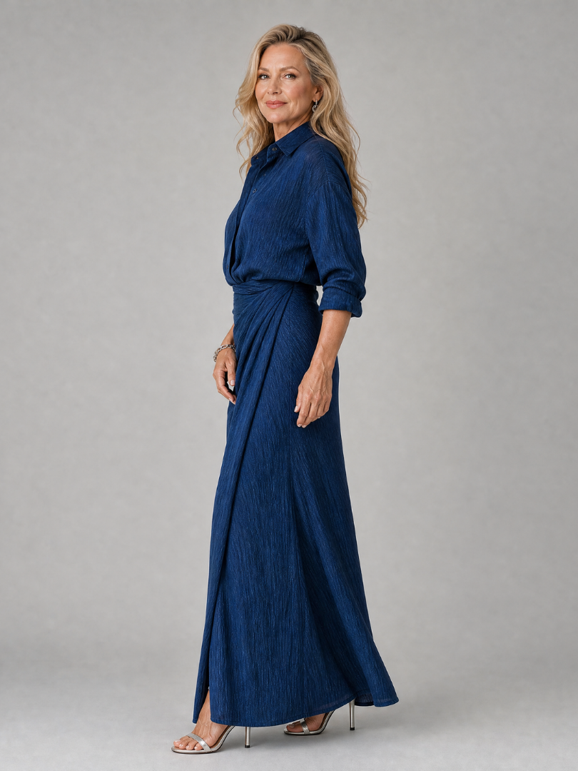 Cecilia™ | Vestido Maxi Envolvente con Manga Larga