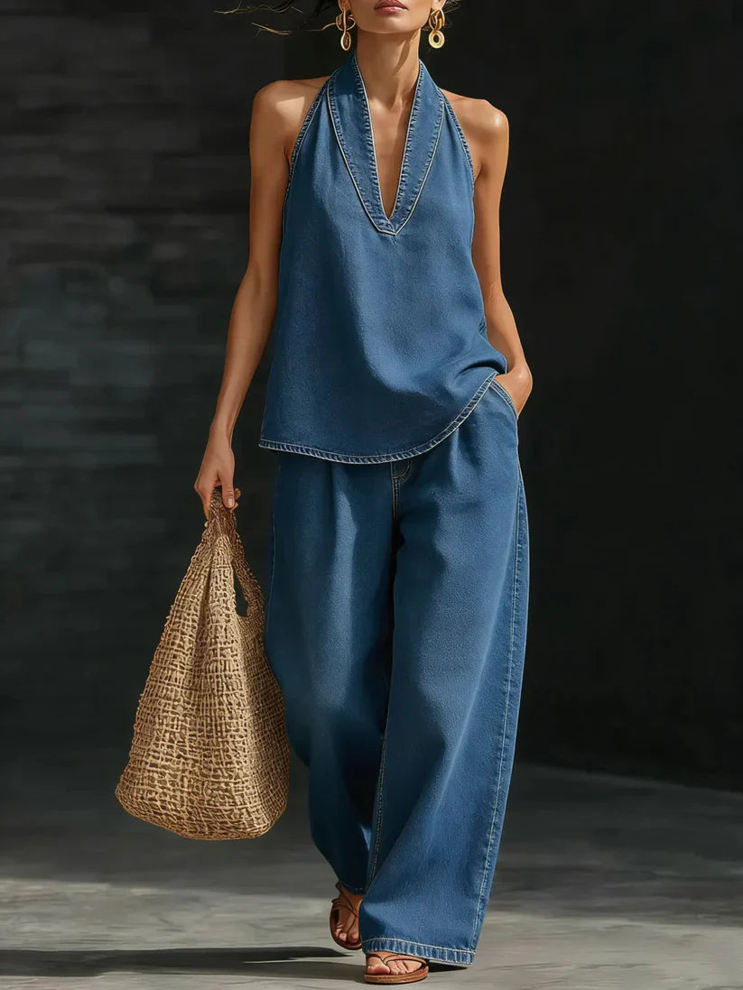 Marina™ | Conjunto Largo Fluido Escote en V