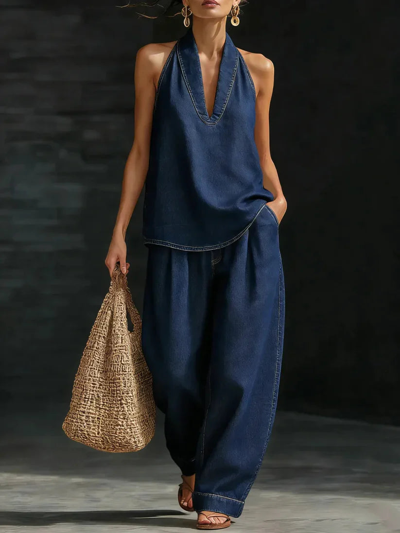 Marina™ | Conjunto Largo Fluido Escote en V