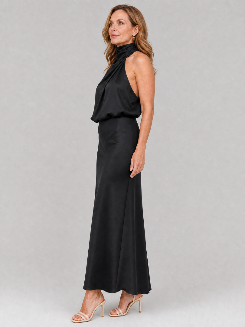 Marisol™ | Vestido Midi Sin Mangas con Escote Drapeado