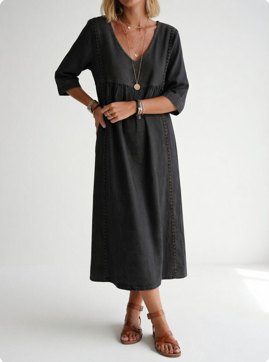 Lioréa™ | Vestido Midi Fluido Relajado y Elegante