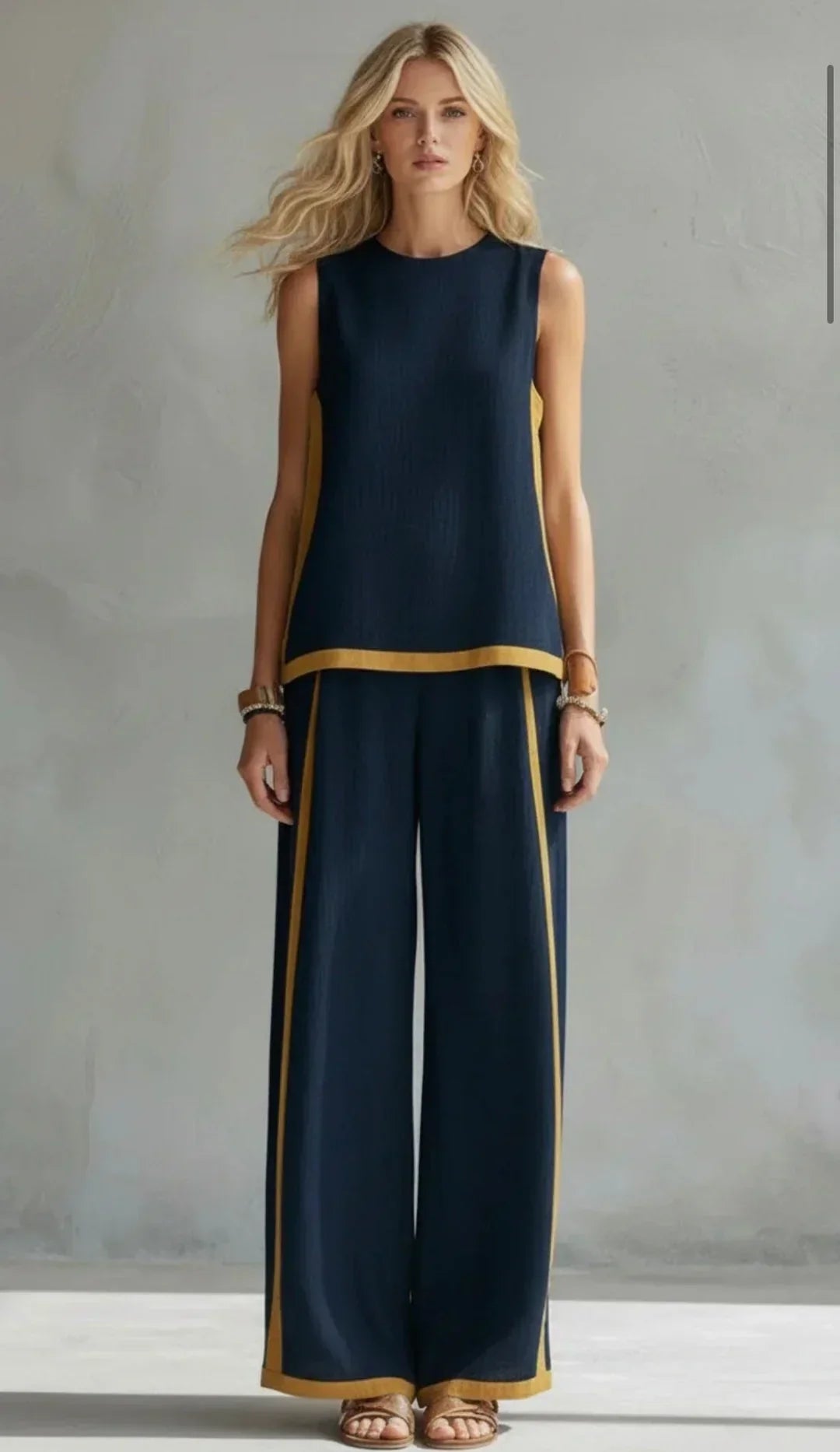 Úrsula™ | Conjunto Chaleco y Pantalón Bicolor