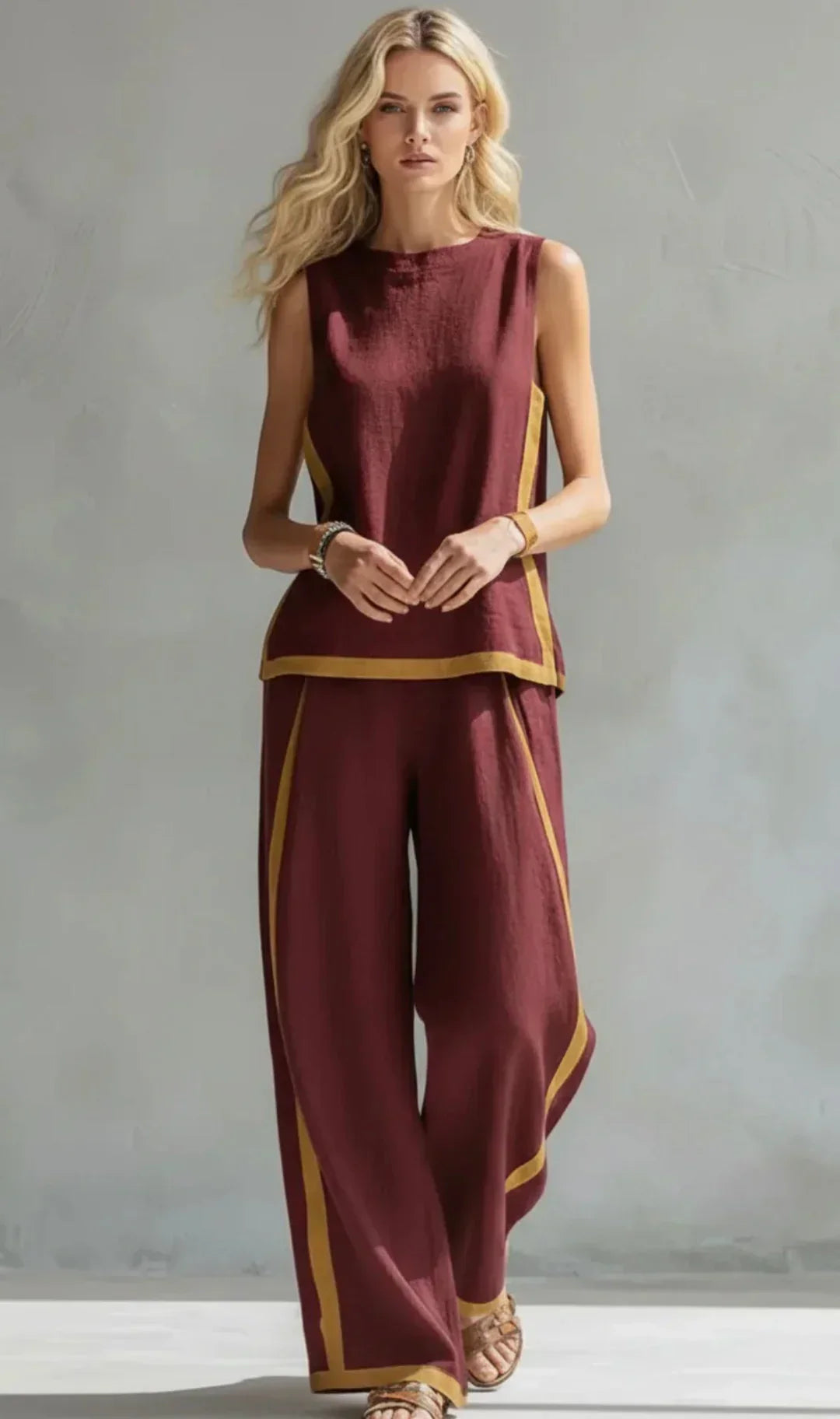 Úrsula™ | Conjunto Chaleco y Pantalón Bicolor