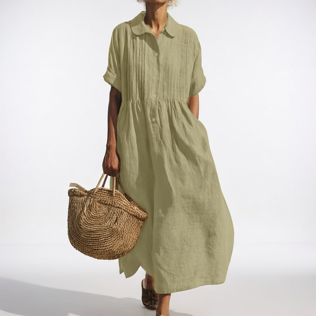 Lysandra™ | Vestido Camisero Fluido Estival