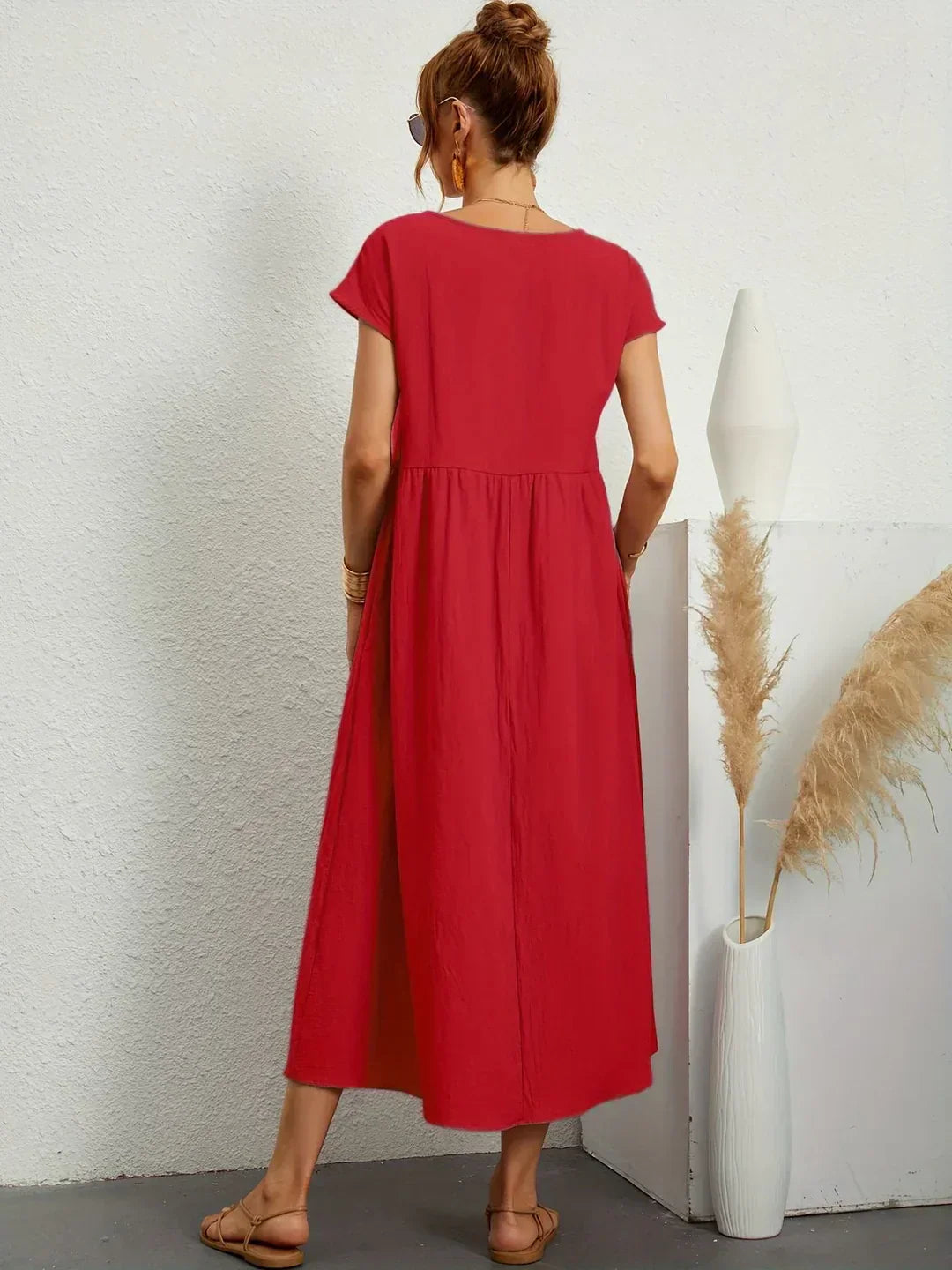 Gabriela™ | Vestido Midi Fluido Elegancia Atemporal
