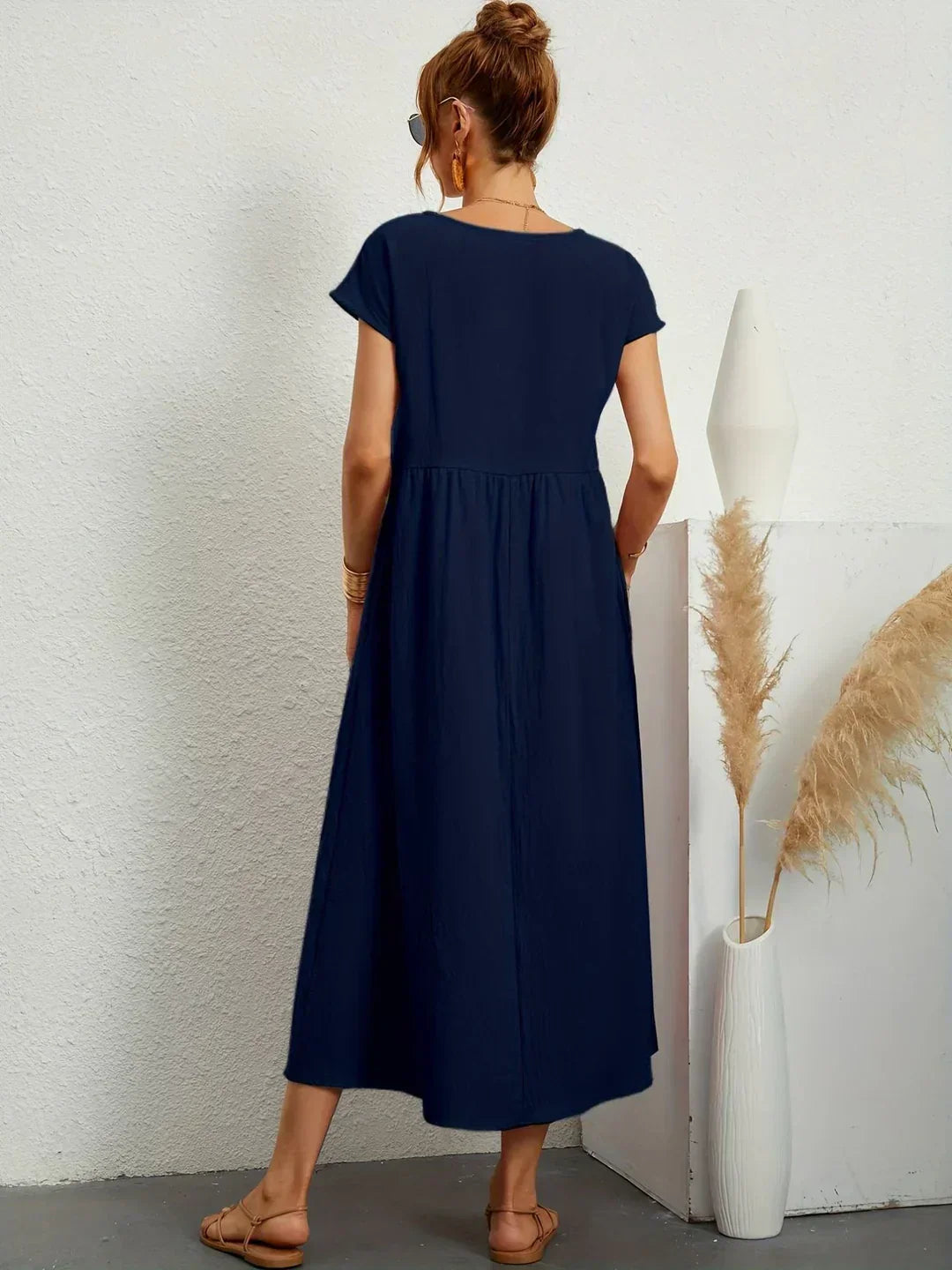 Gabriela™ | Vestido Midi Fluido Elegancia Atemporal