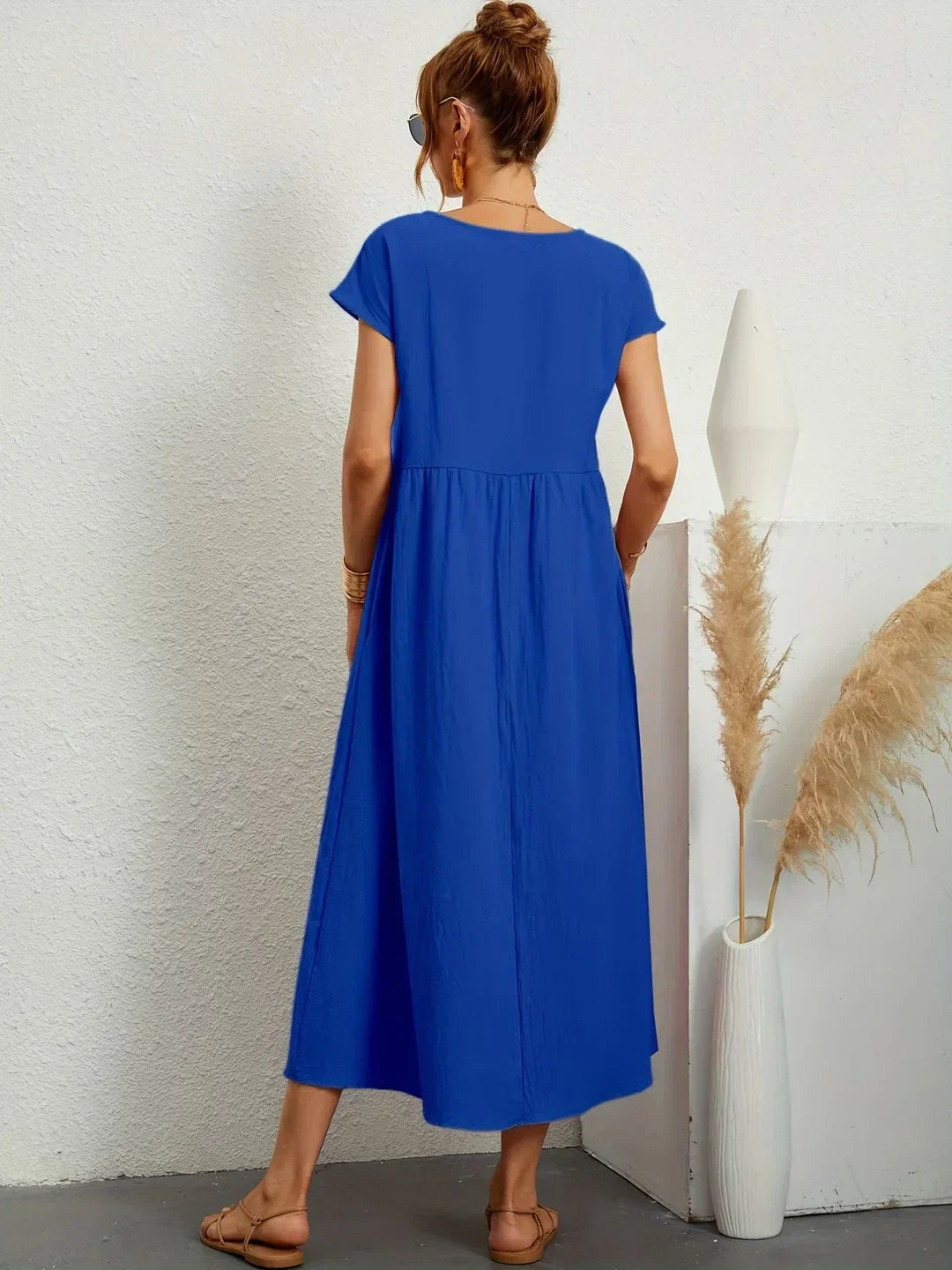 Gabriela™ | Vestido Midi Fluido Elegancia Atemporal