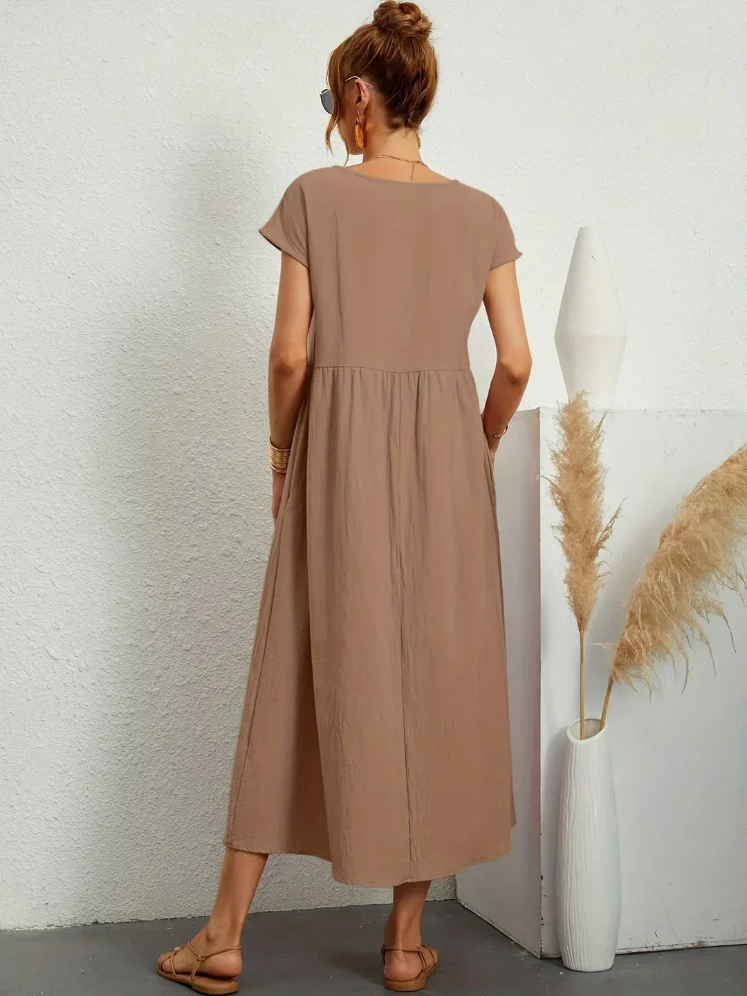 Gabriela™ | Vestido Midi Fluido Elegancia Atemporal