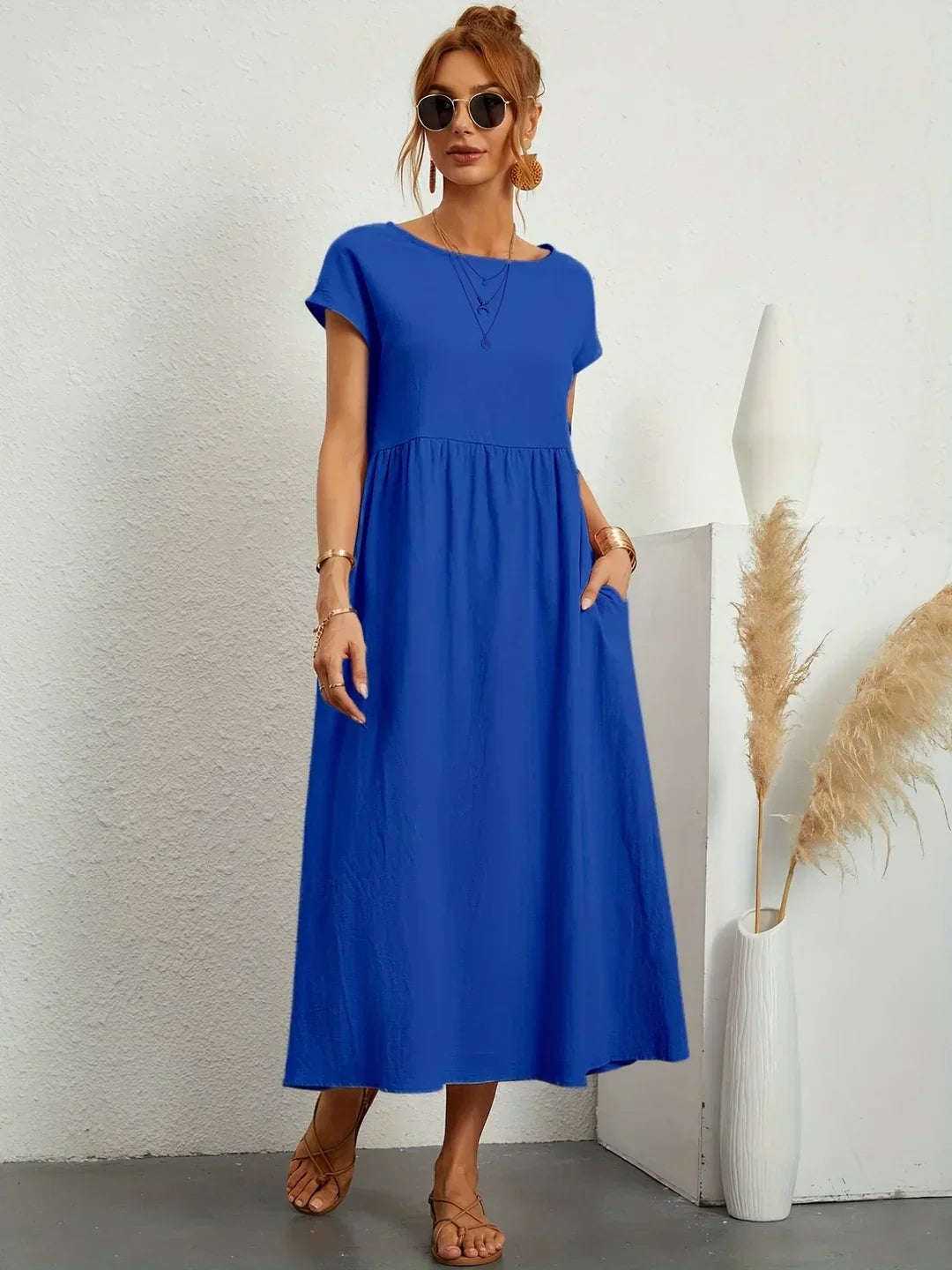 Gabrielle™ | Vestido Midi Fluido Elegancia Atemporal