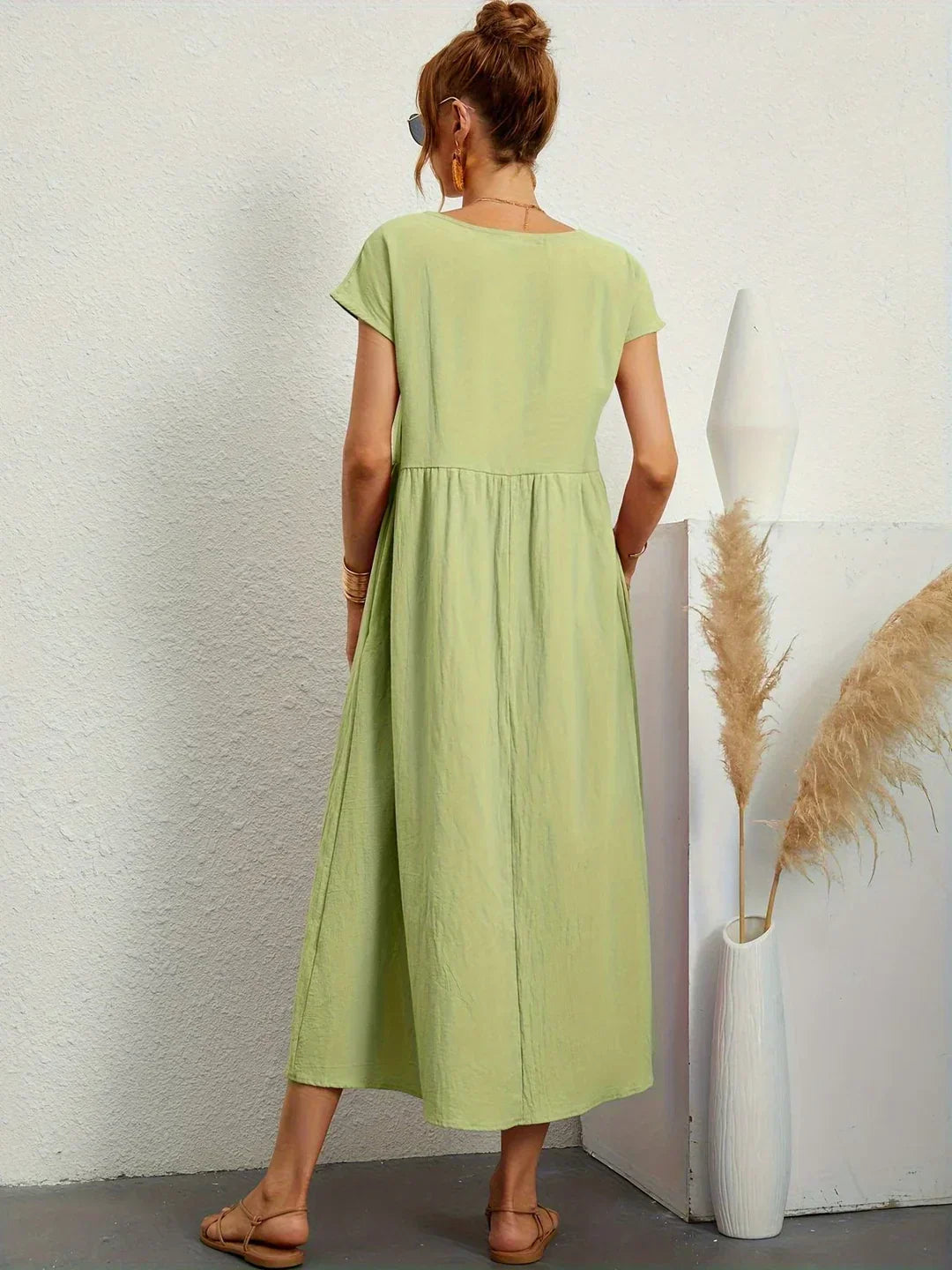 Gabriela™ | Vestido Midi Fluido Elegancia Atemporal