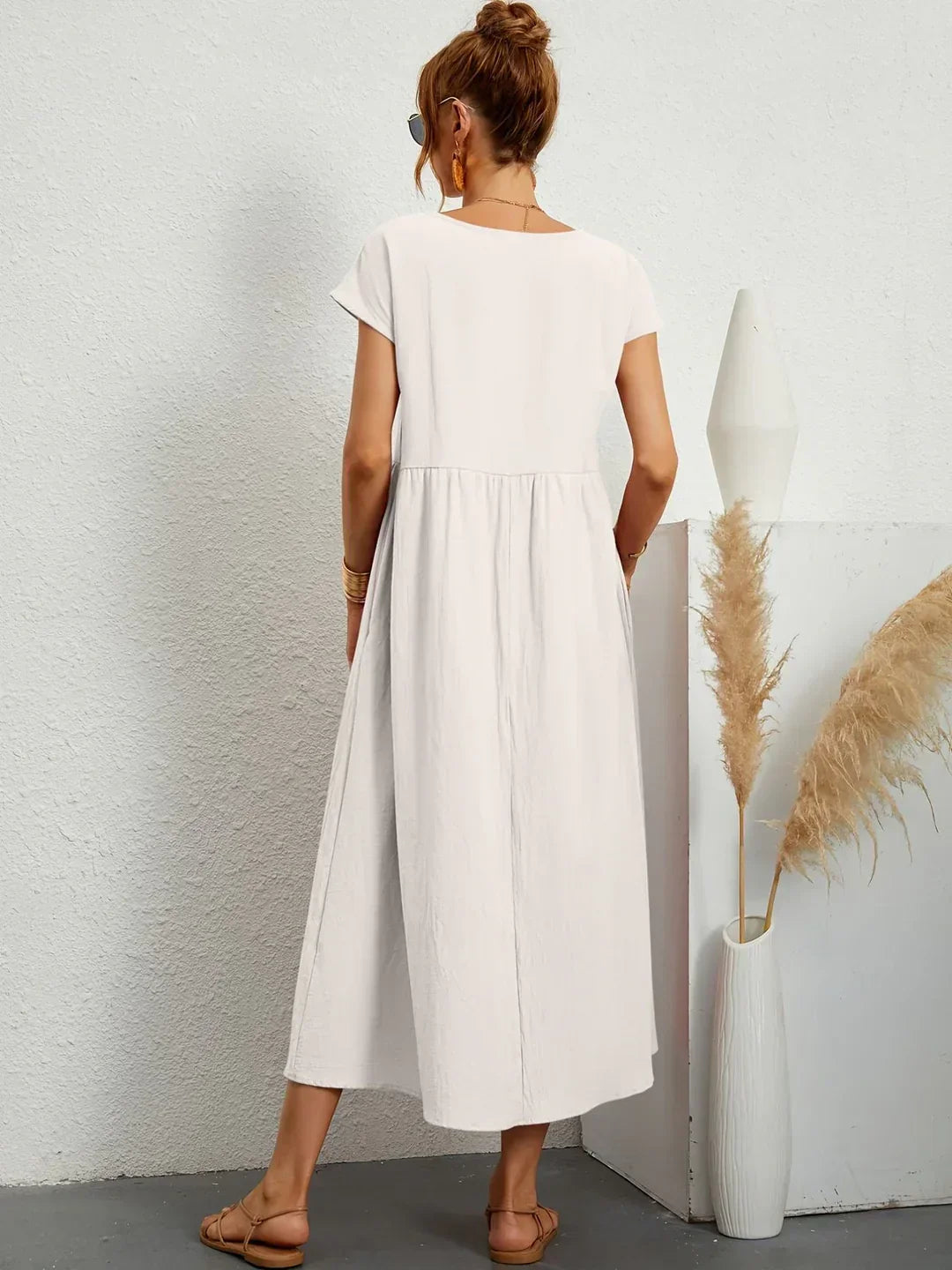Gabriela™ | Vestido Midi Fluido Elegancia Atemporal