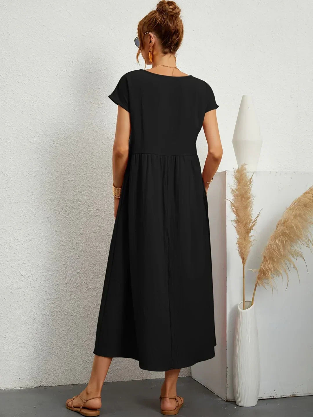Gabriela™ | Vestido Midi Fluido Elegancia Atemporal