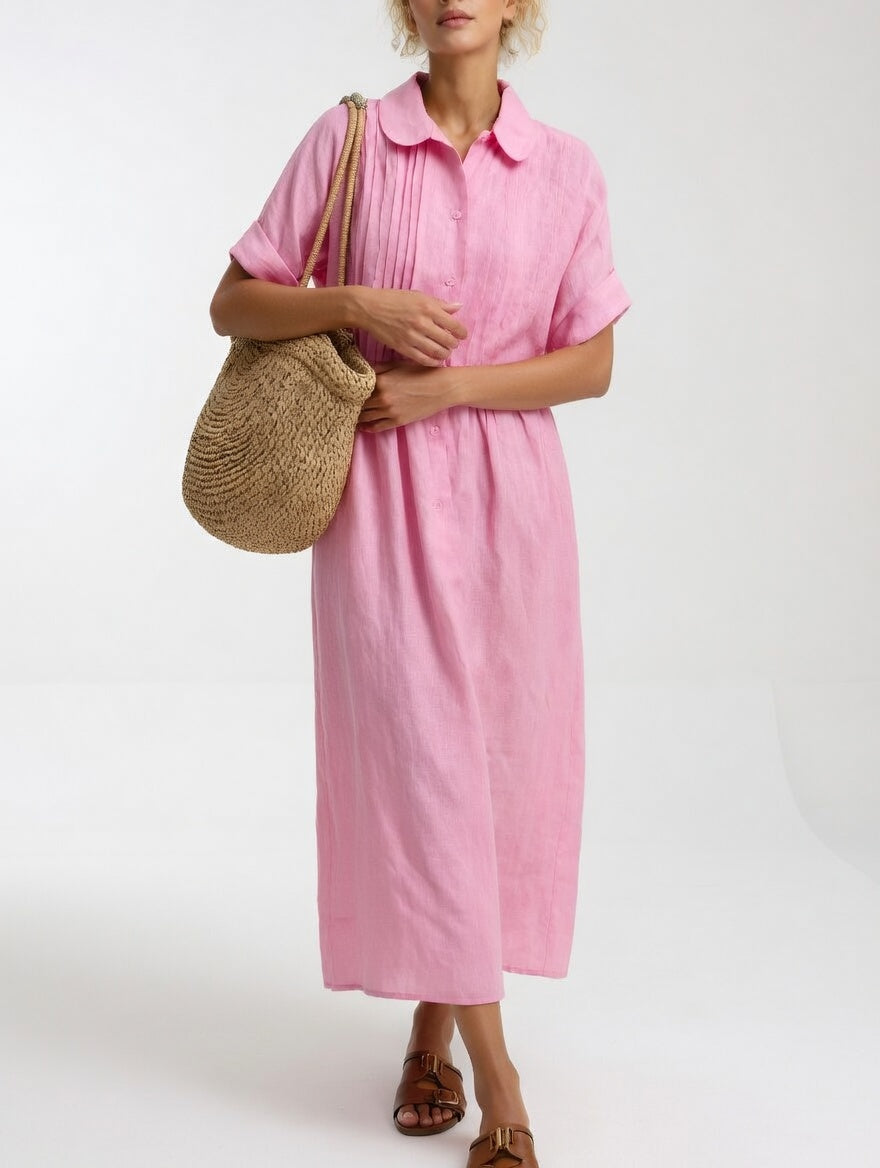 Lysandra™ | Vestido Camisero Fluido Estival