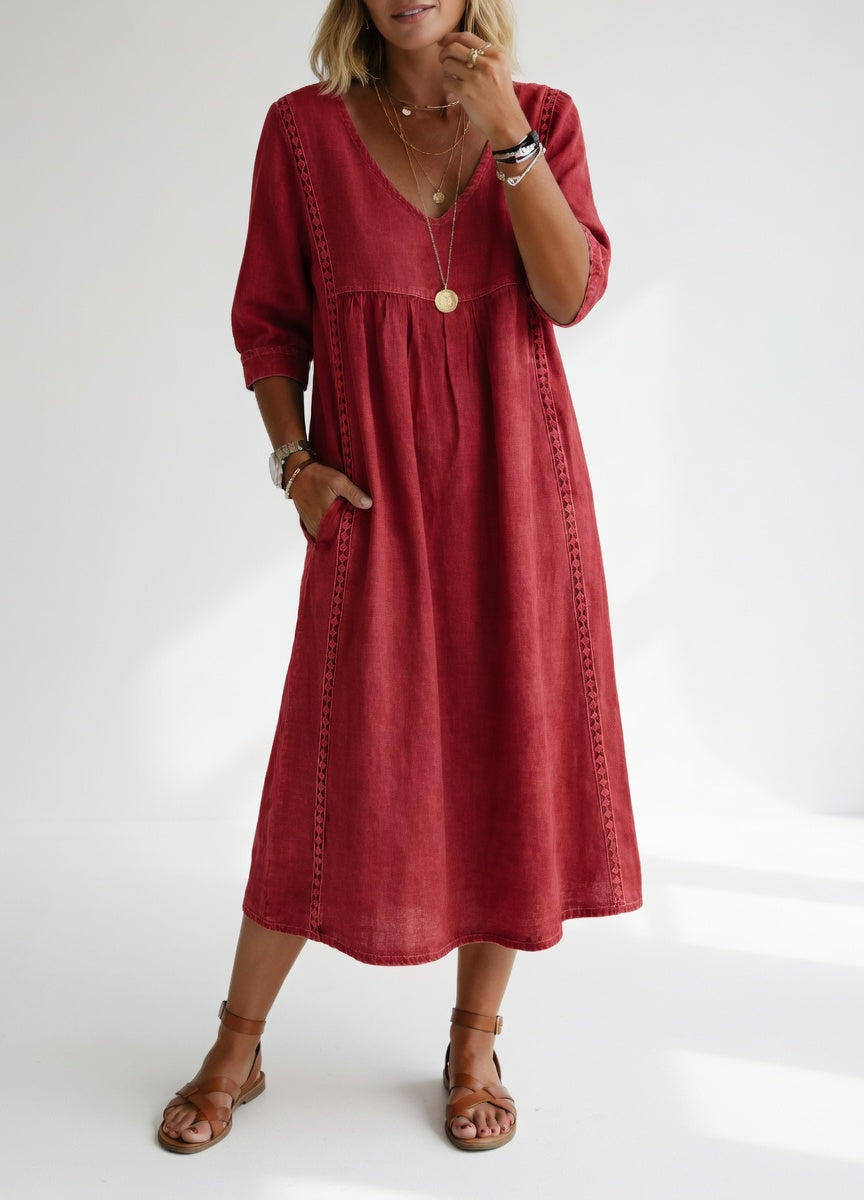 Lioréa™ | Vestido Midi Fluido Relajado y Elegante