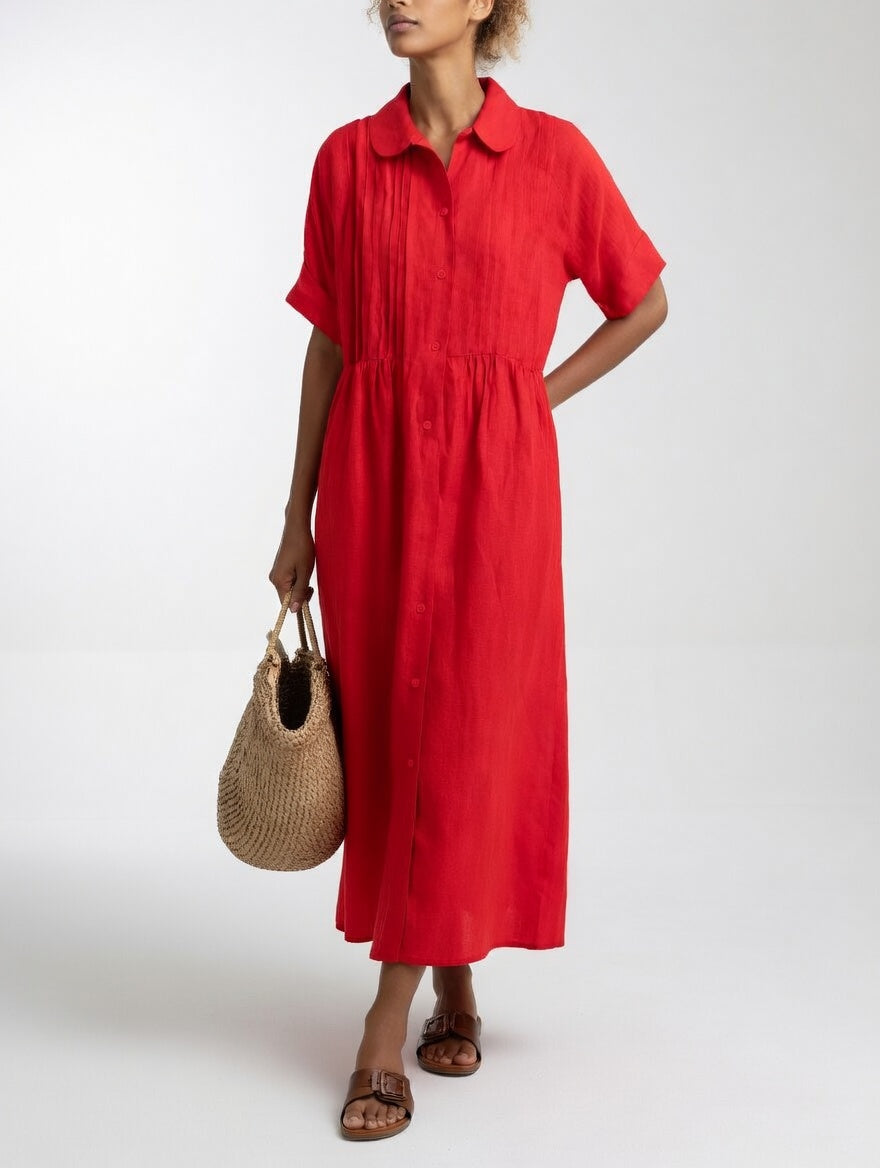 Lysandra™ | Vestido Camisero Fluido Estival