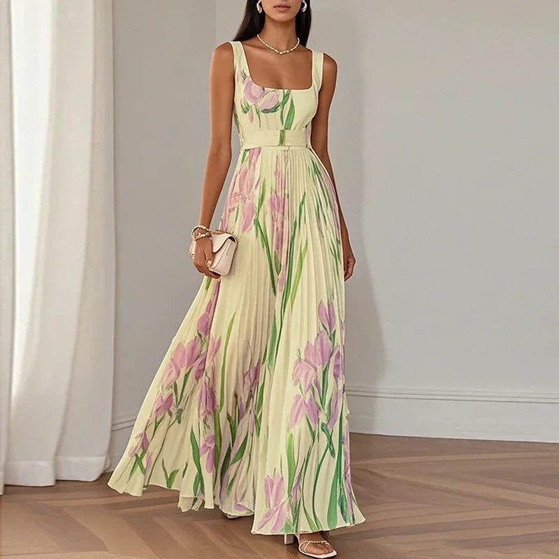 Oriah™ | Vestido Maxi Línea A Floral
