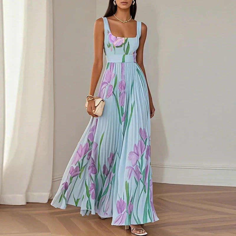 Oriah™ | Vestido Maxi Línea A Floral