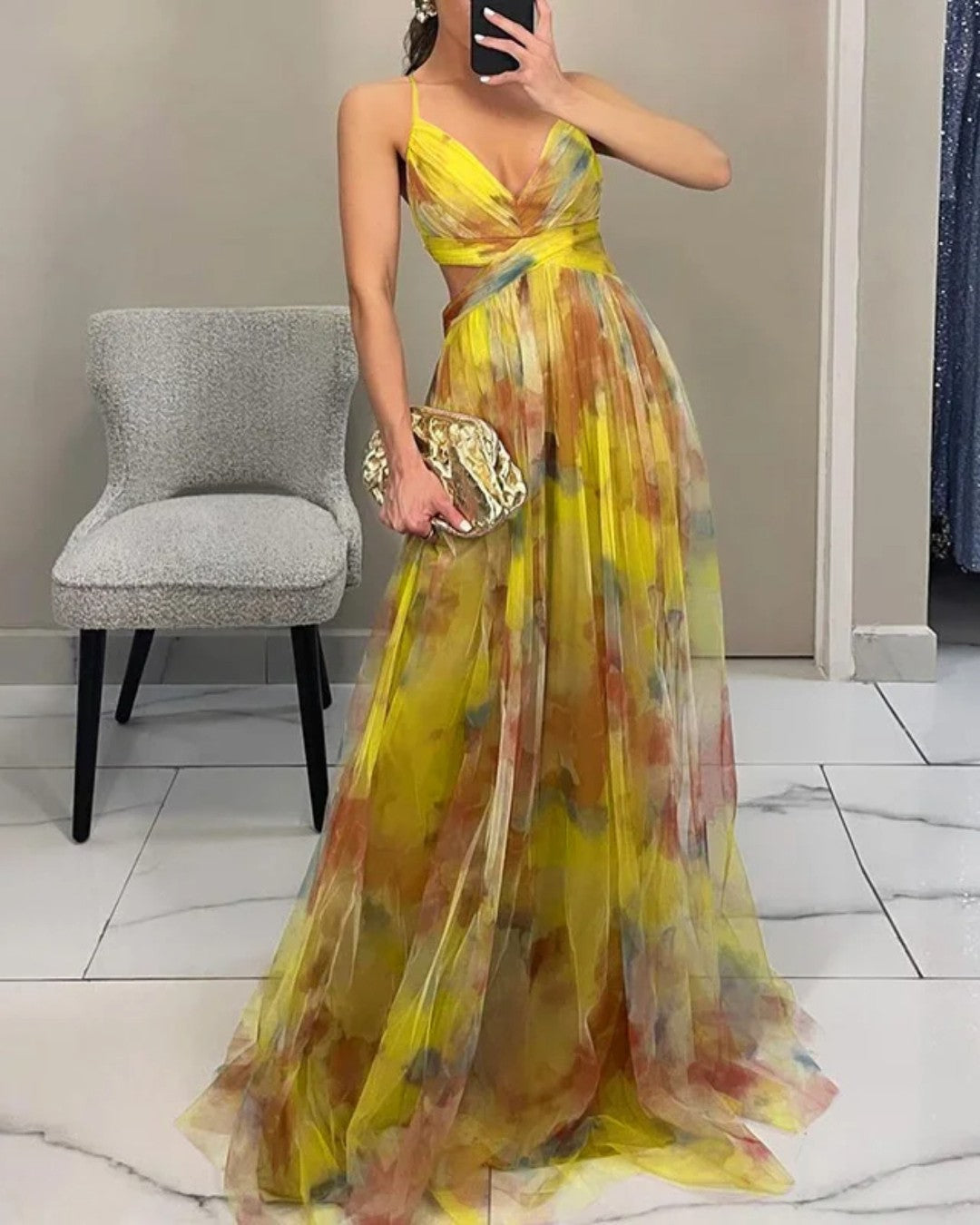 Giselle™ | Vestido Maxi Encantador con Estampado Floral