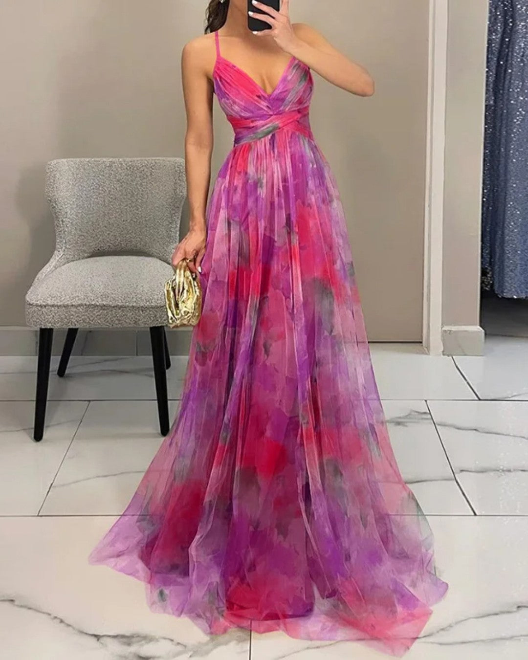 Giselle™ | Vestido Maxi Encantador con Estampado Floral