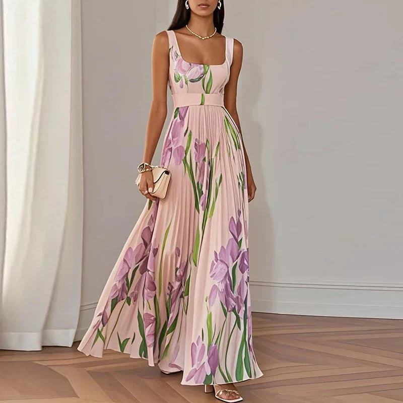 Oriah™ | Vestido Maxi Línea A Floral