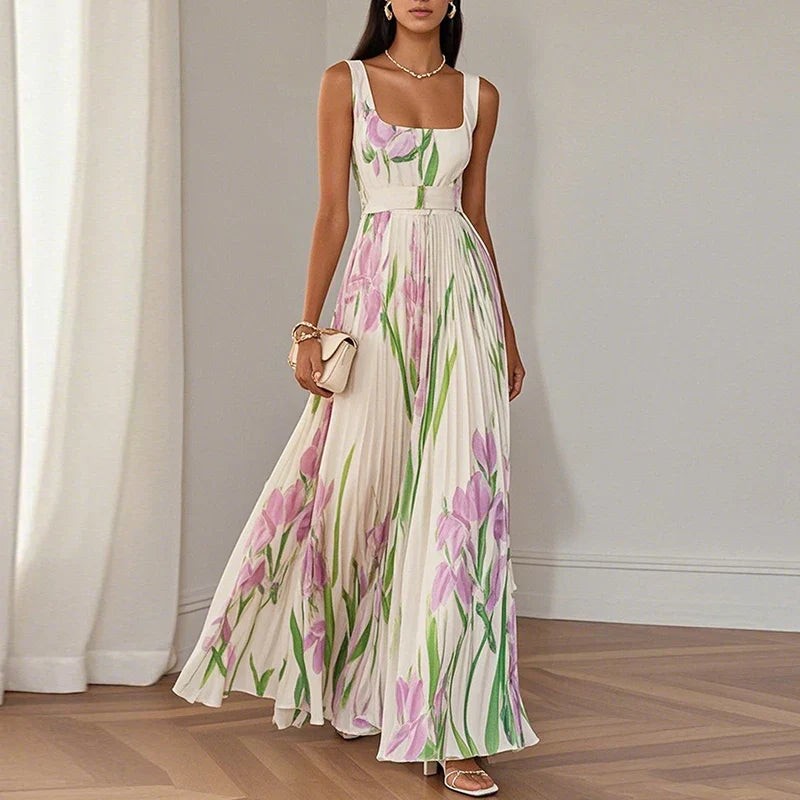 Oriah™ | Vestido Maxi Línea A Floral