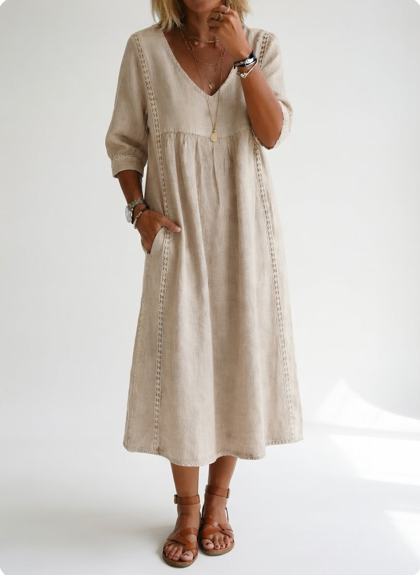 Lioréa™ | Vestido Midi Fluido Relajado y Elegante