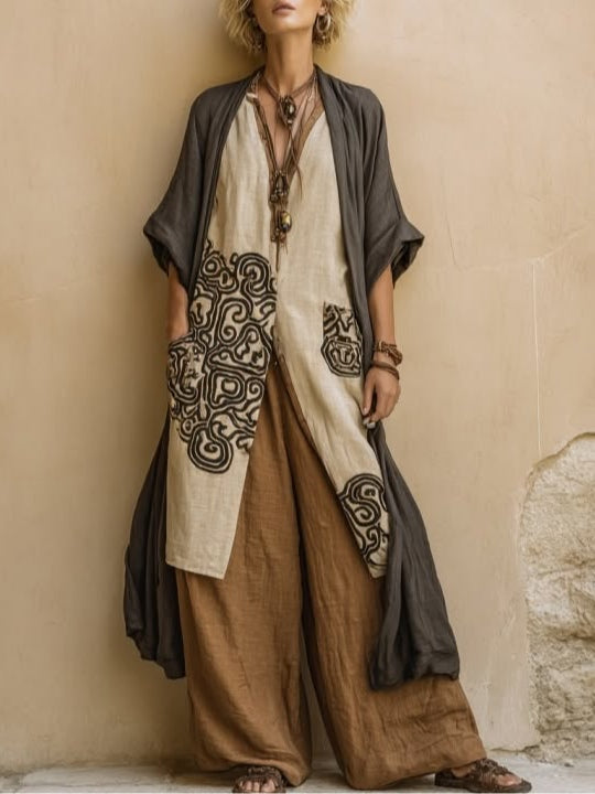 Yesenia™ | Conjunto Bohemio Largo Bordado
