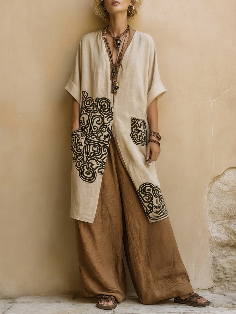 Yesenia™ | Conjunto Bohemio Largo Bordado