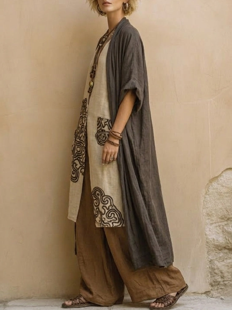 Yesenia™ | Conjunto Bohemio Largo Bordado