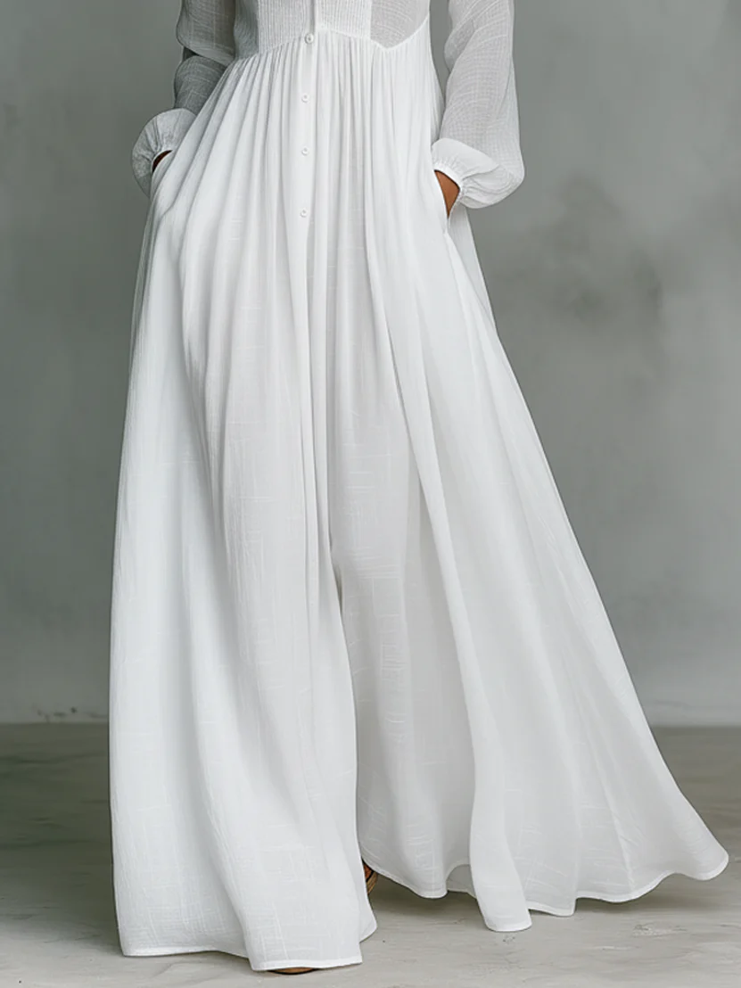 Esperanza™ | Vestido Maxi Minimalista Cuello Alto