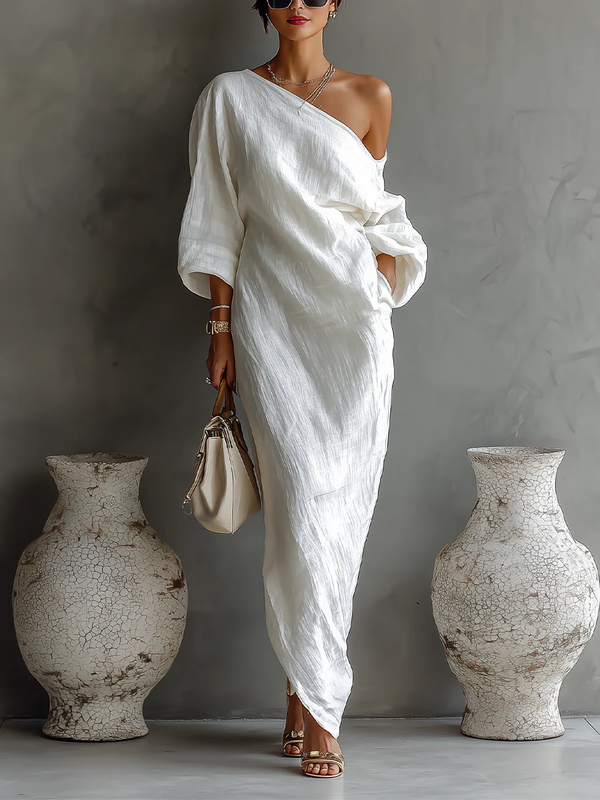 Alejandra™ | Vestido Maxi Elegante Un Solo Hombro
