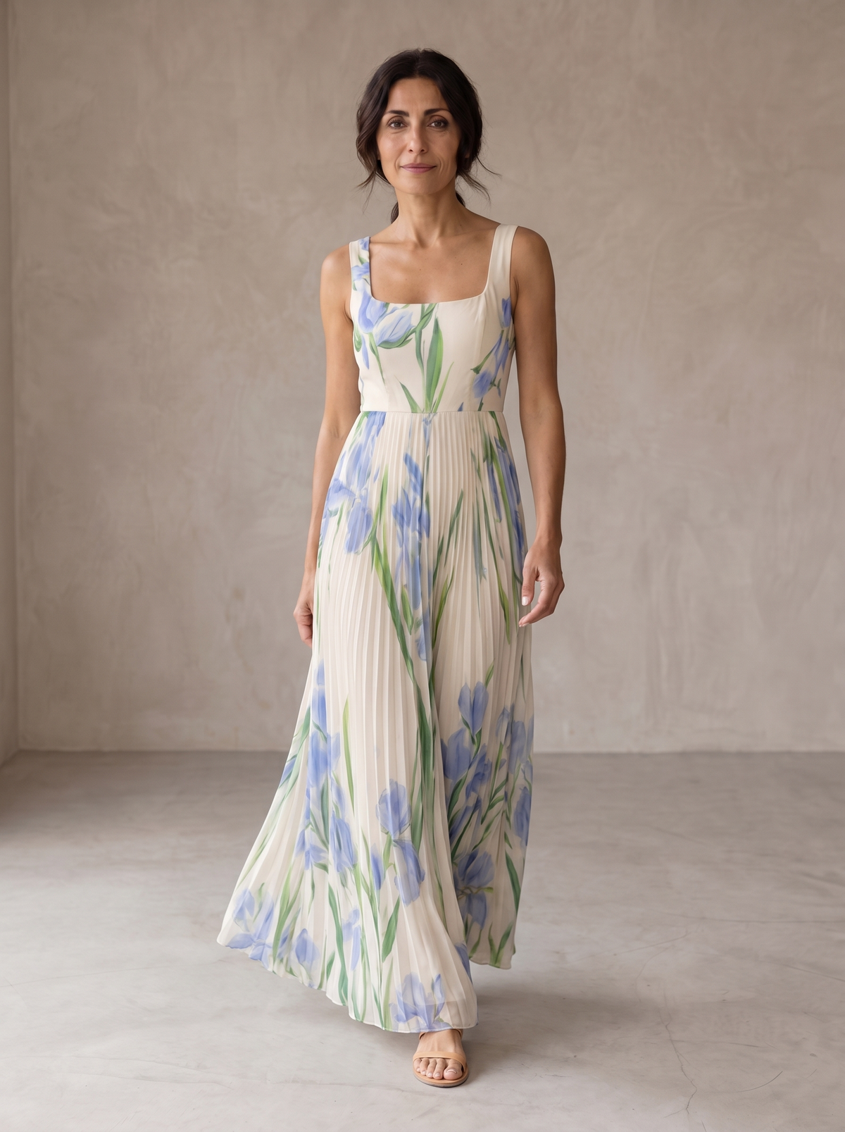 Oriah™ | Vestido Maxi Línea A Floral