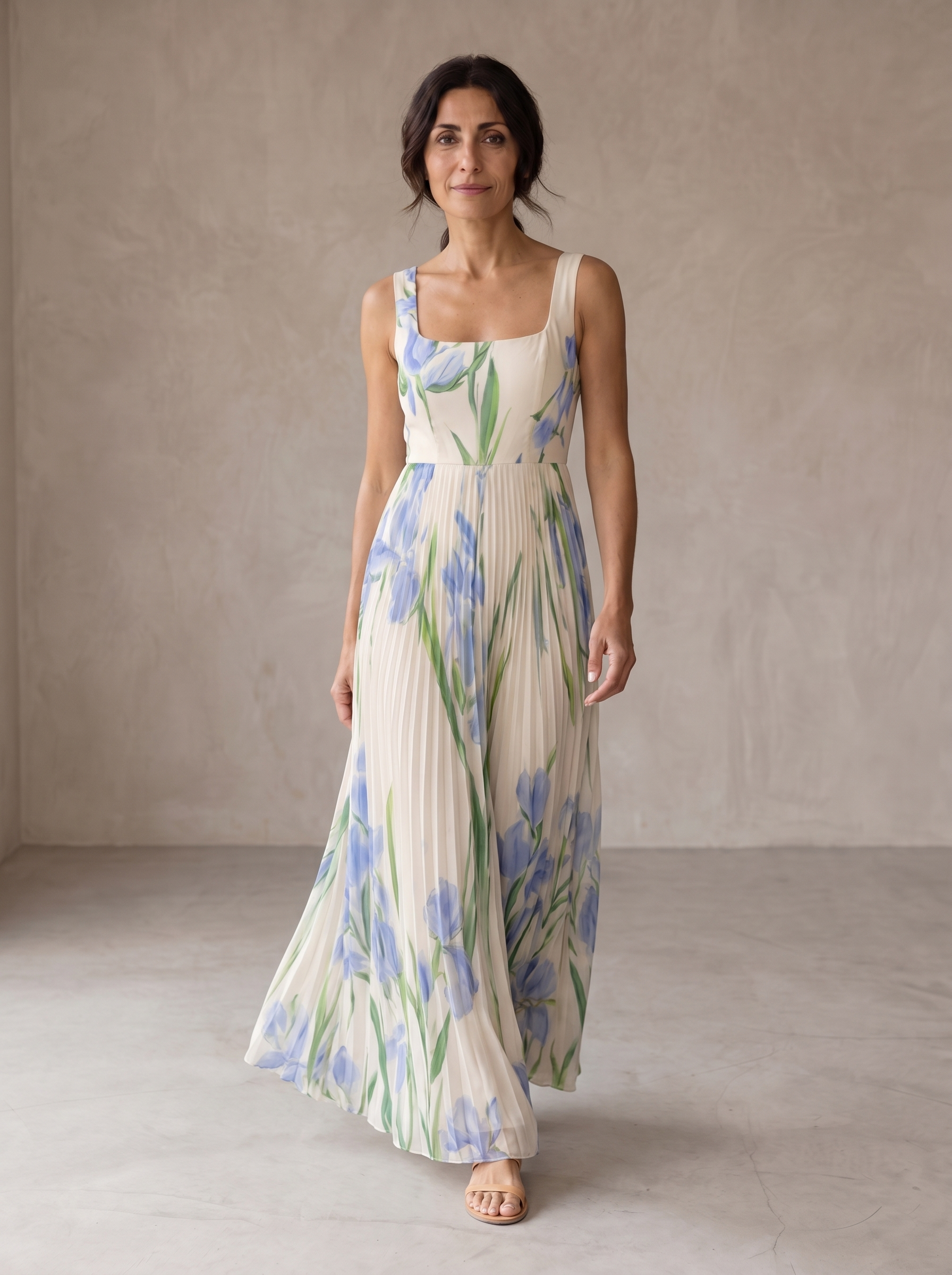 Oriah™ | Vestido Maxi Línea A Floral