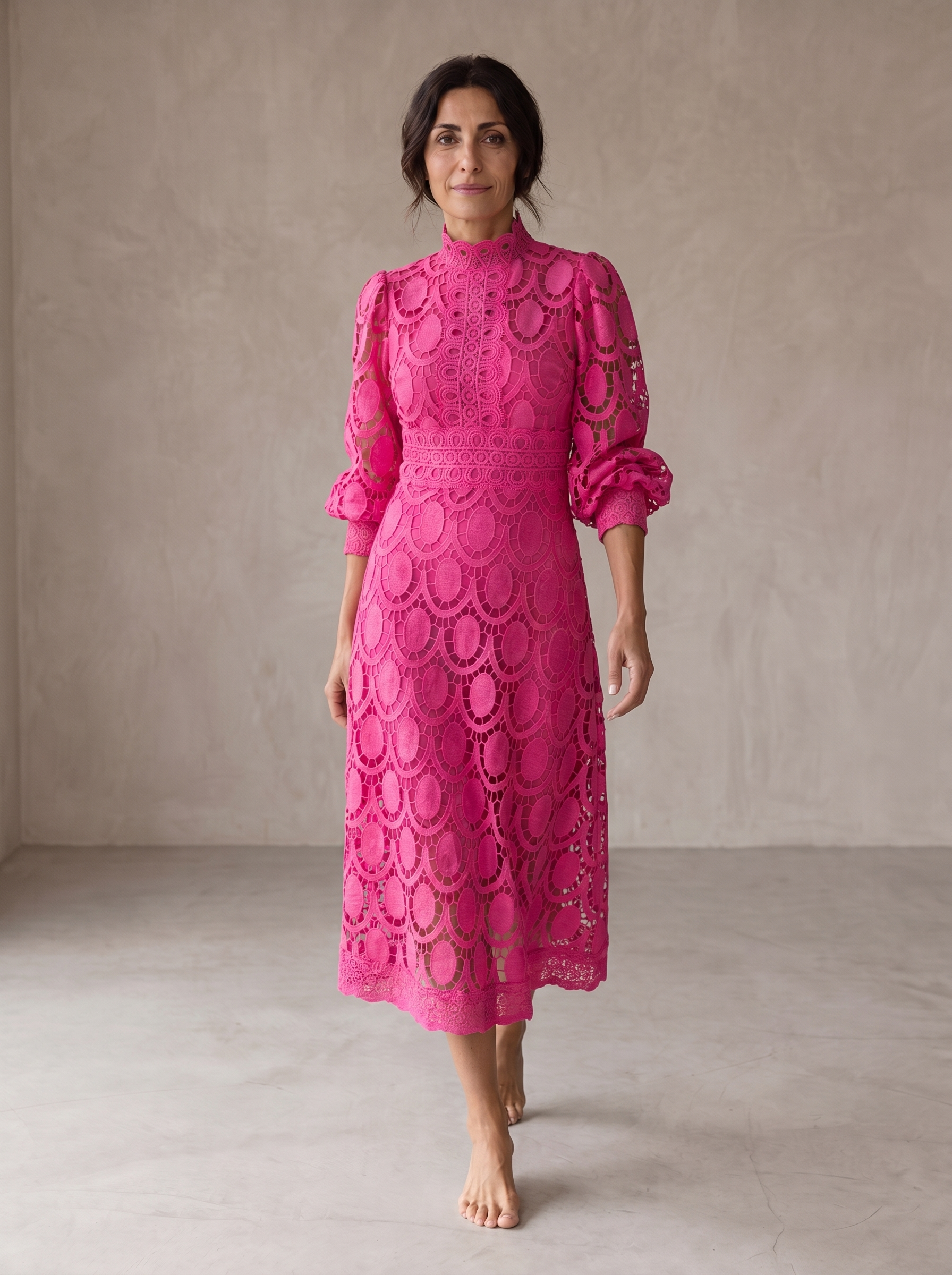 Eloah™ | Vestido Midi de Encaje Elegante