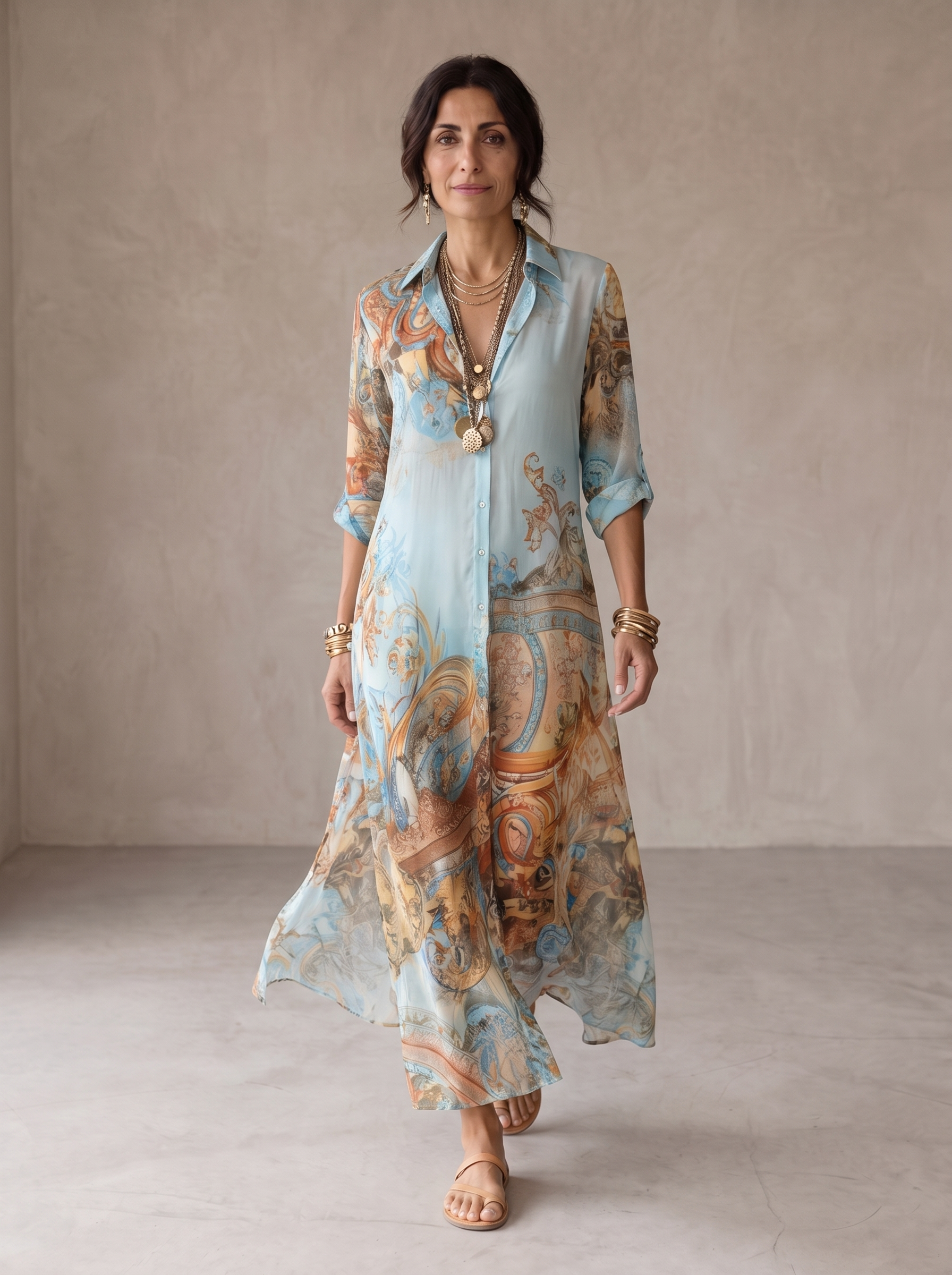 Baroque™ | Vestido Estival Fluido Elegante